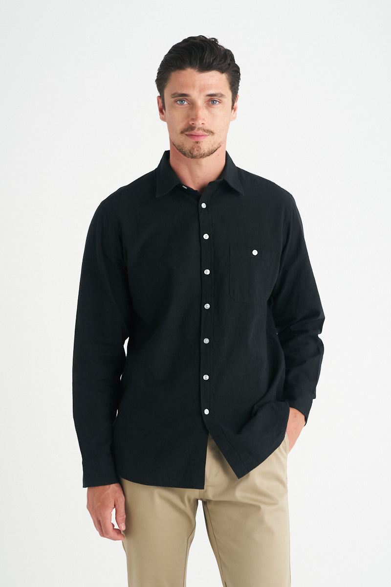 Floyd Linen Shirt Long Sleeve Mens