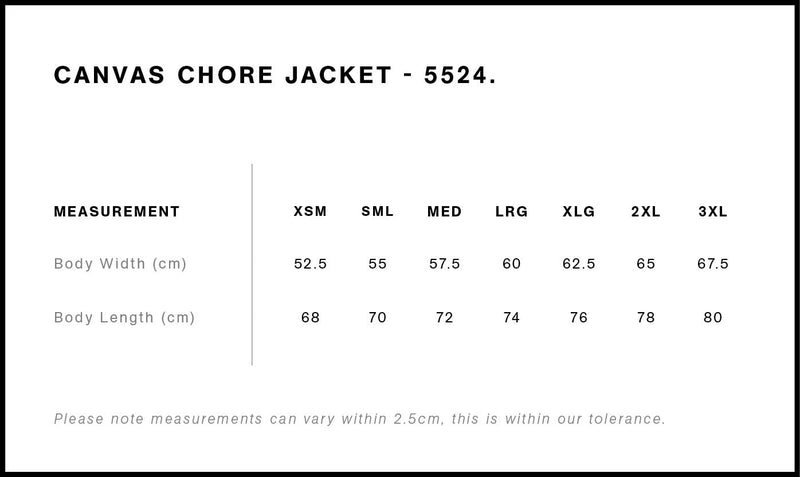 AS Colour 5524 Canvas Chore Jacket size