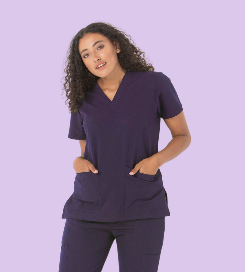 Lee St John LSJ-553-PS Clinical Stretch Scrub Top Unisex