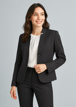 Biz Corporates 60113 Cool Stretch Short Jacket with Reverse Lapel Ladies