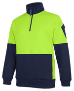 JB's Wear 6CHVF 350g Hi Vis 1/2 Zip Trade Fleece