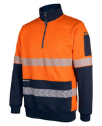 JB's Wear 6DPS Hi Vis 330g 1/2 Zip Segmented Tape Fleece
