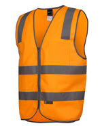 JB's Wear 6DVSV Vic Rail (D+N) Zip Safety Vest