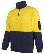 JB's Wear 6HVFM Hi Vis 310 Cotton 1/2 Zip Fleece