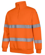 JB's Wear 6HZFS Hi Vis 1/2 Zip (D+N) Fleecy Sweat