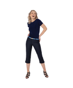 3/4 Skinny Leg Low Rise Capri Keyloop Pant