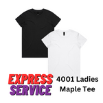 Ladies Maple Tee - Including full colour DTG Printing in 1 Position - EXPRESS SERVICE