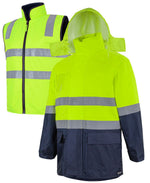 JB's Wear K6DNJ Hi Vis (D+N) Long Line 4 in 1 Jacket