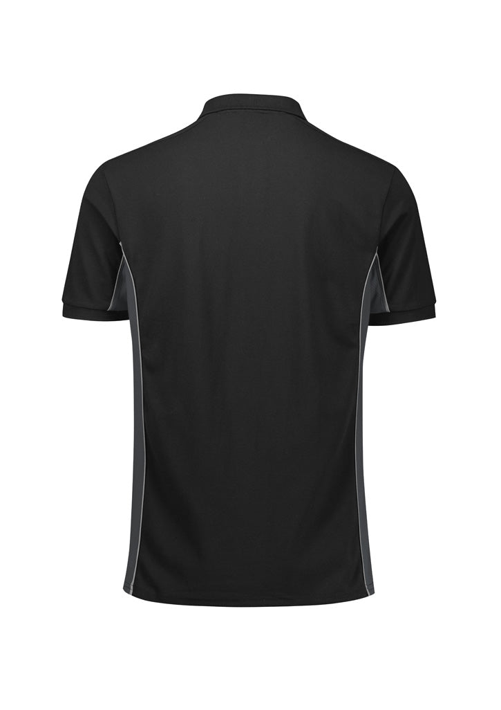 BIZ  P413US Grid Short Sleeve Polo Unisex rear