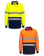 Portwest MP613 Hi-Vis Class D/N Contrast Polo Shirt L/S