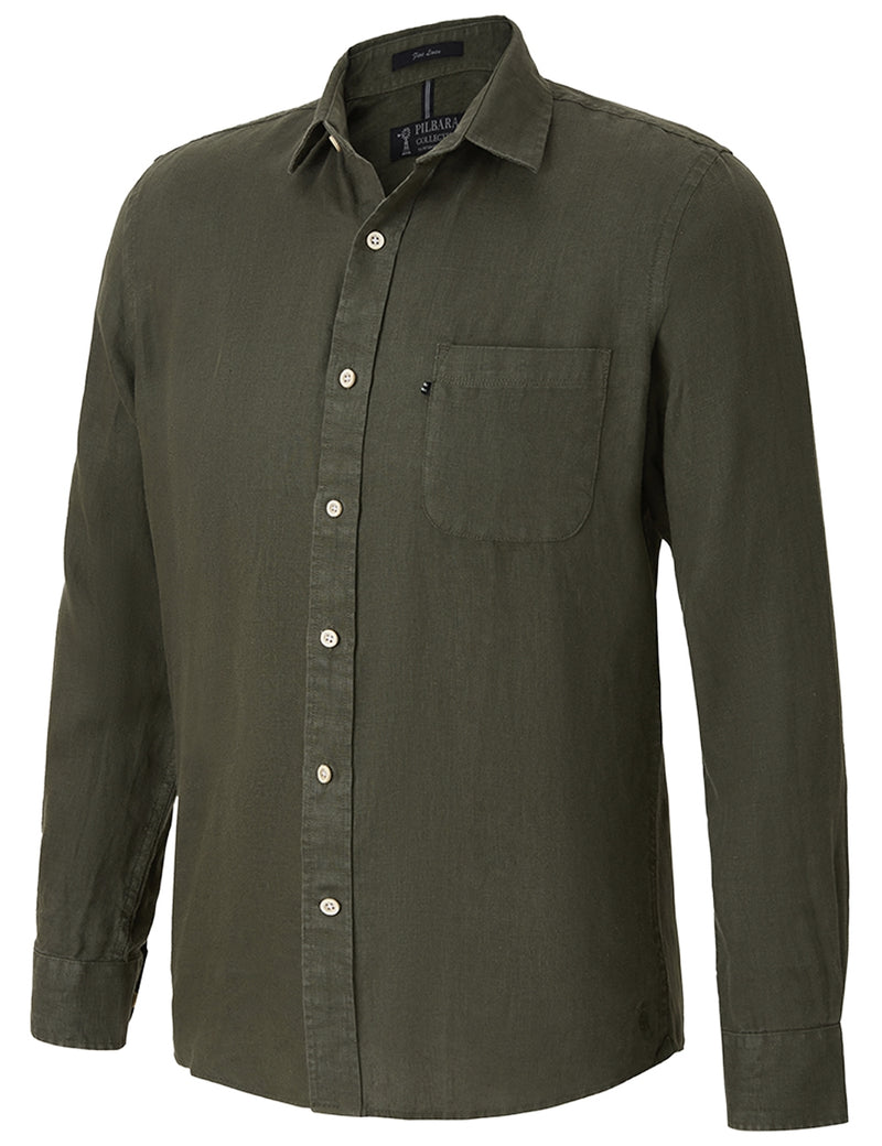 Pilbara Men's Linen L/S Shirt