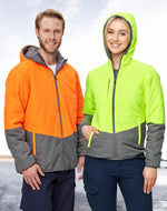 Winning Spirit SW80 Hi Vis Modern Styling Hooded Puffer Jacket Unisex
