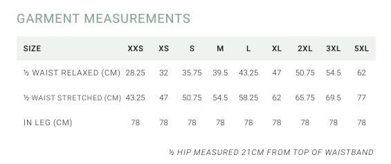 Biz Collection CSP143LL Tokyo Scrub Pant Ladies Size Guide