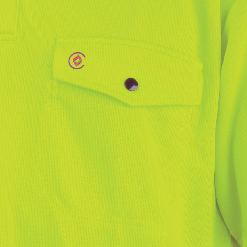 Tru Workwear TSW2425 Micromesh L/S Two Tone Hi-Vis Polo Shirt Ladies zoom