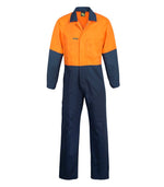 HI VIS POLY/COTTON COVERALLS