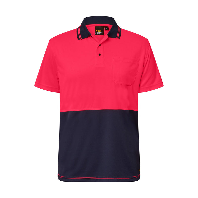 HI VIS TWO TONE POLO POCKET- SS