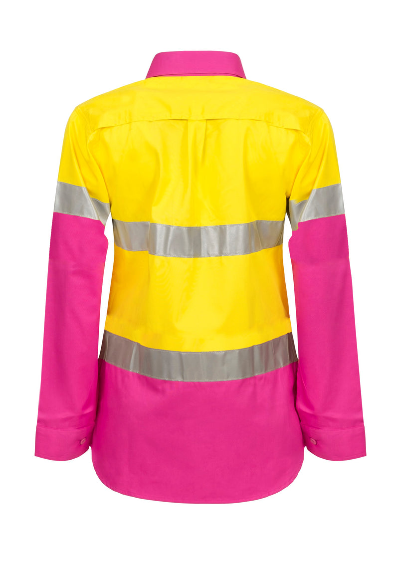 HI VIS SHIRT CSR TAPE- LS LADIES
