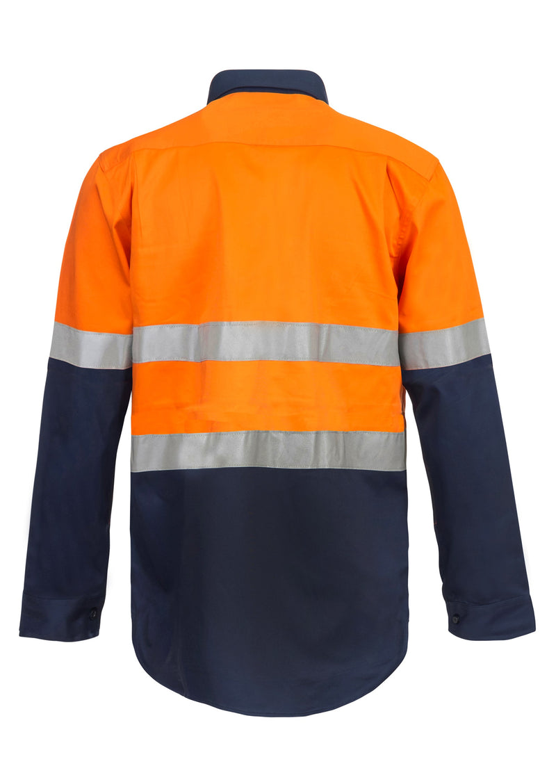 HI VIS CLOSED FRONT TAPED SHIRT WITH SEMI GUSSET