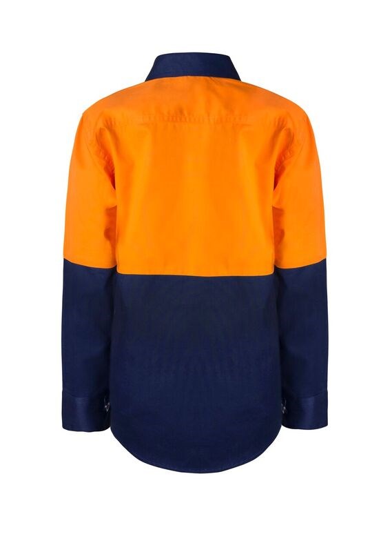Kids Hi Vis Two Tone Long Sleeve Shirt