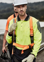 Syzmik Workwear ZH310 Hi Vis Flux Long Sleeve Polo Mens