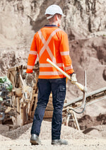 Syzmik Workwear ZH690 Hi Vis X Back NSW Rail Long Sleeve Polo Unisex