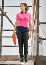 Syzmik Workwear ZH390 Hi Vis Basic Short Sleeve Polo Ladies