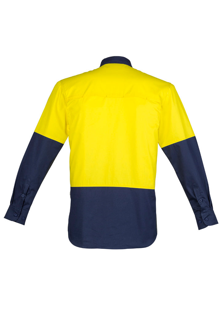 SYZMIK ZW560 Closed Front Long Sleeve Shirt Mens rear