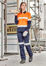 SYZMIK ZWL123 Hi Vis Spliced Industrial Shirt - Hoop Taped Ladies