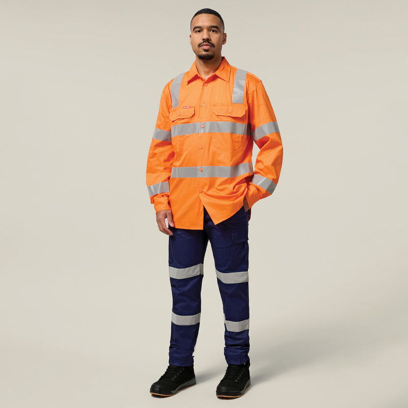 Hard Yakka Cargo Cuffed Pant with Tape