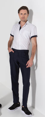 Lee St John LSJ-1029K-MG-NVY Mens Multi Pocket Pants