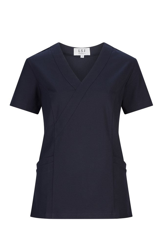 LSJ Fitted Stretch Scrub Top Ladies