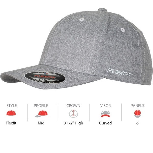 FLEXFIT 6277SE WORN BY THE WORLD – HEATHER GREY SPECIAL EDITION