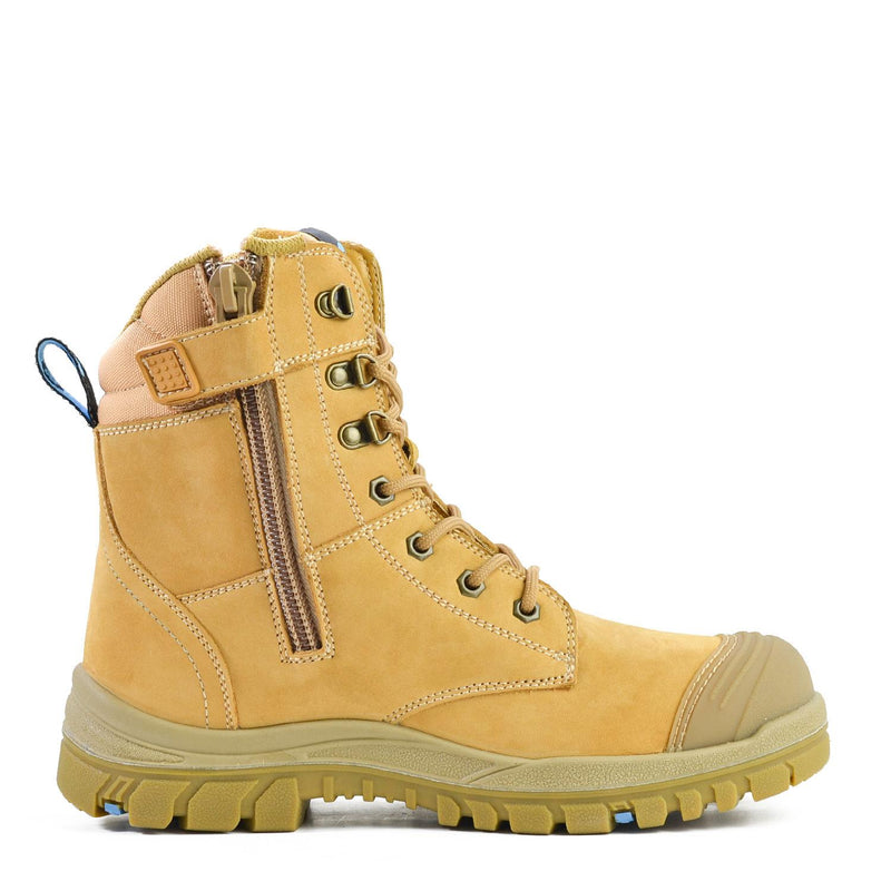Bata Industrials Defender Zip Sided Wheat Industrial Safety Boot 804.80851