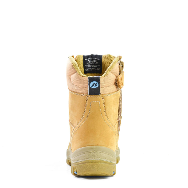 Bata Industrials Defender Zip Sided Wheat Industrial Safety Boot 804.80851
