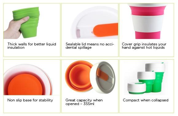 Collapsible Silicon Coffee Cup
