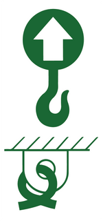 Lift Hook-Tie Down 60mm x 130mm decal