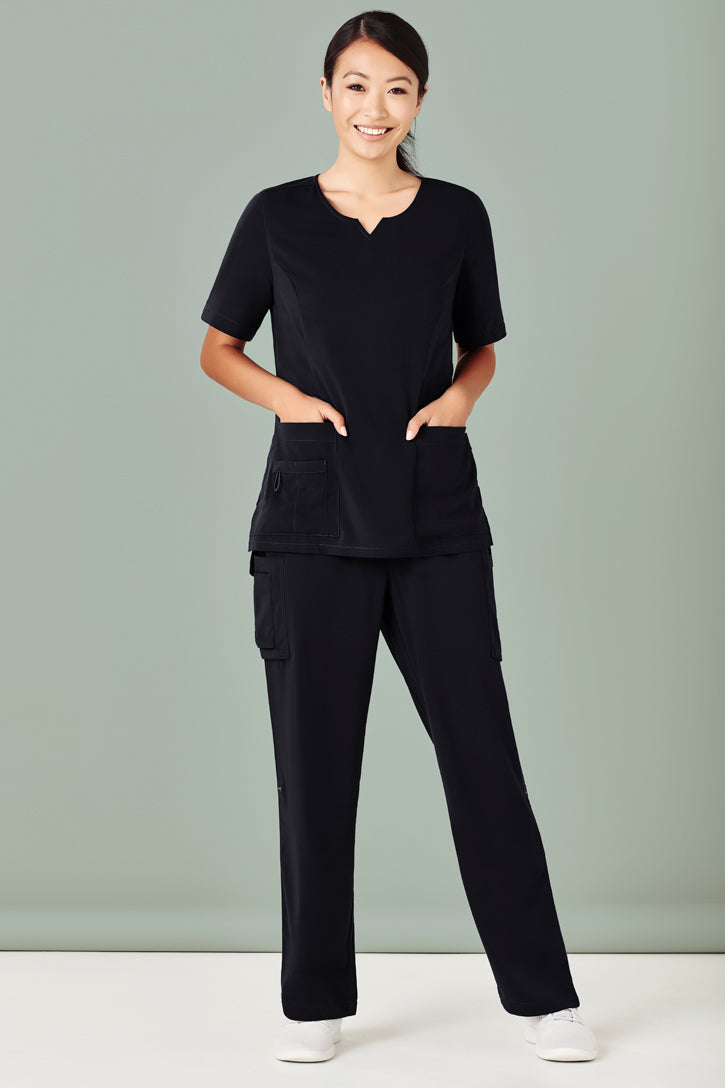 Biz Collection CST942LS Tailored Fit Round Neck Scrub Top Ladies