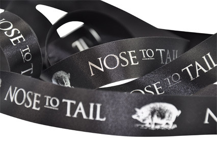 Satin Ribbon - Single Sided - with 1 colour print