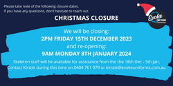 Christmas Closure