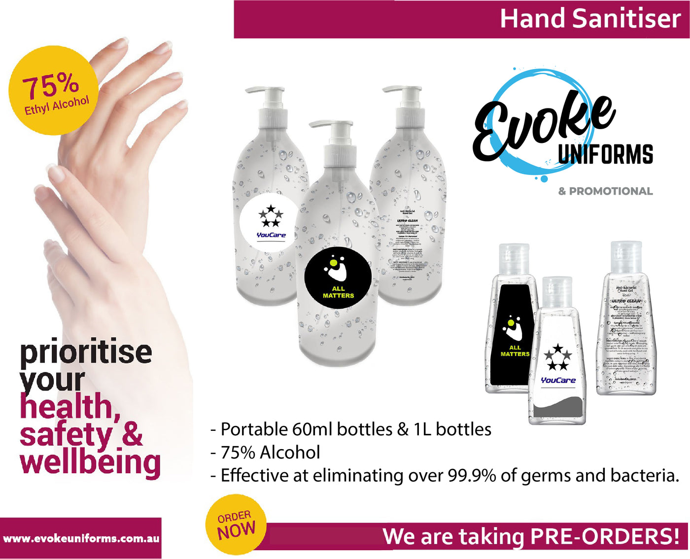 Hand sanitiser is coming!!