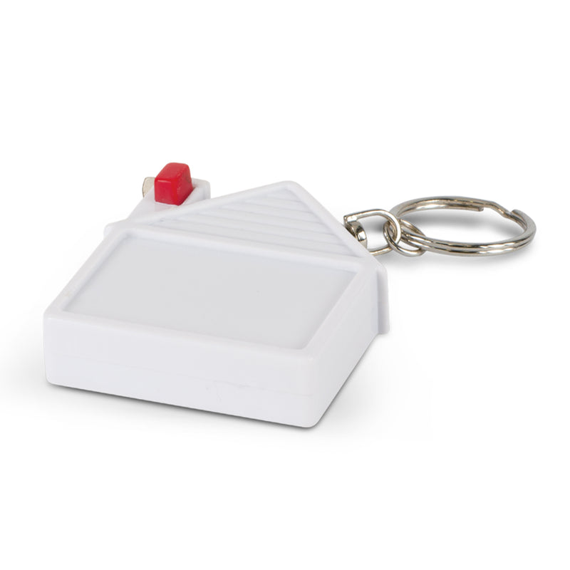 Trends 100306 House Tape Measure Key Ring – White