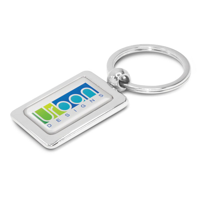 Trends 100316 Rectangular Metal Key Ring – Resin Dome