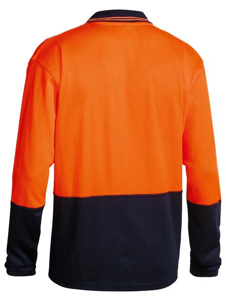 Bisley Workwear-BK6234 Two Tone Hi Vis Polo Shirt - Long Sleeve REAR