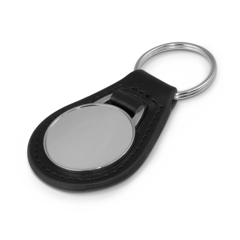Trends 108385 Baron Leather Key Ring - Round – Black