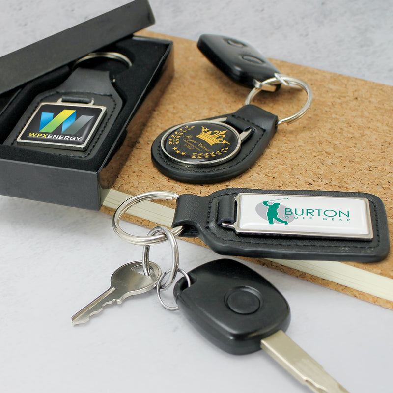 Trends 108385 Baron Leather Key Ring - Round – Feature