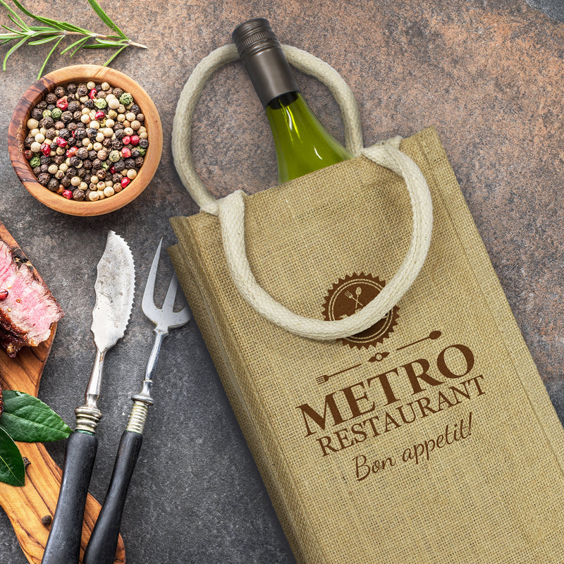Trends 109082 Donato Jute Double Wine Carrier – Feature