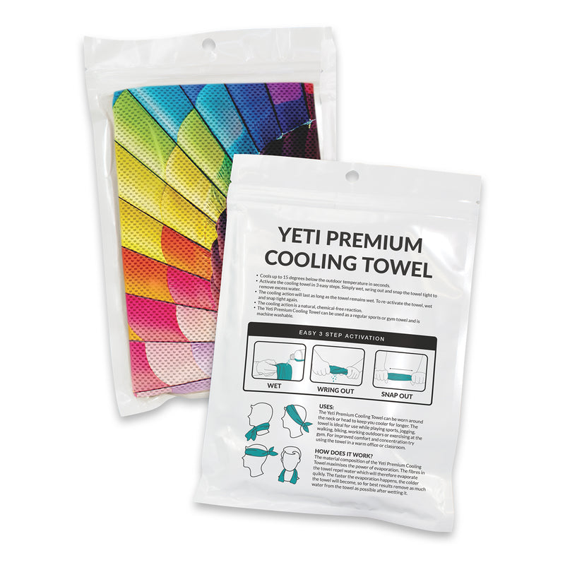 Trends 110464 Yeti Premium Cooling Towel - Full Colour - Pouch – Packaging