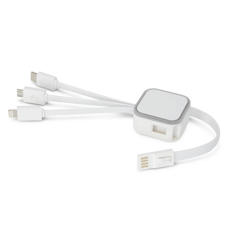 Trends 112551 Cypher Charging Cable – White/Clea