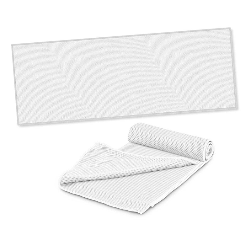 Trends 113398 Yeti Premium Cooling Towel - Full Colour - Tube – White