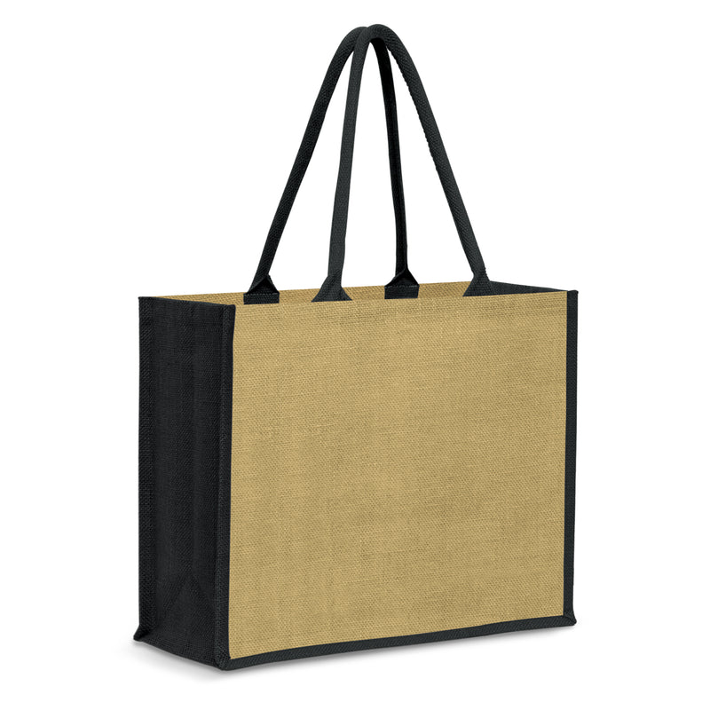 Trends 115000 Modena Jute Tote Bag – Black